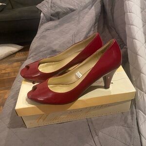 Mossimo Supply Co. Red Peep-Toe Heels